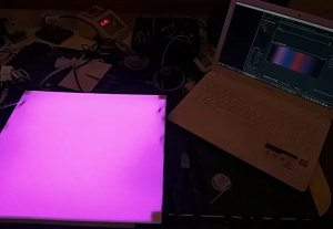 Testando mesa de luz